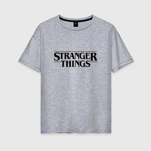 Женская футболка оверсайз Stranger Things / Меланж – фото 1