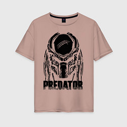 Женская футболка оверсайз Predator Mask