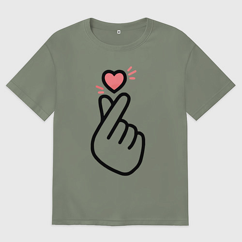 Женская футболка оверсайз K-pop: Faith Love / Авокадо – фото 1