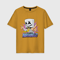 Женская футболка оверсайз Marshmello Music