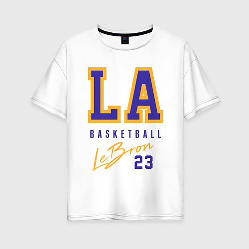 Женская футболка оверсайз Lebron 23: Los Angeles / Белый – фото 1
