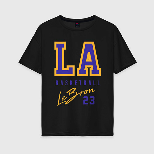 Женская футболка оверсайз Lebron 23: Los Angeles / Черный – фото 1