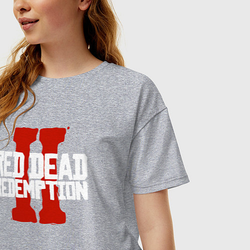 Женская футболка оверсайз RDR II / Меланж – фото 3