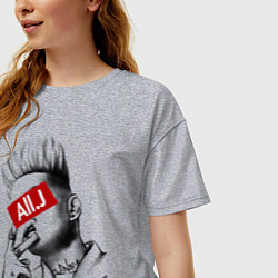 Футболка оверсайз женская Allj Supreme, цвет: меланж — фото 2