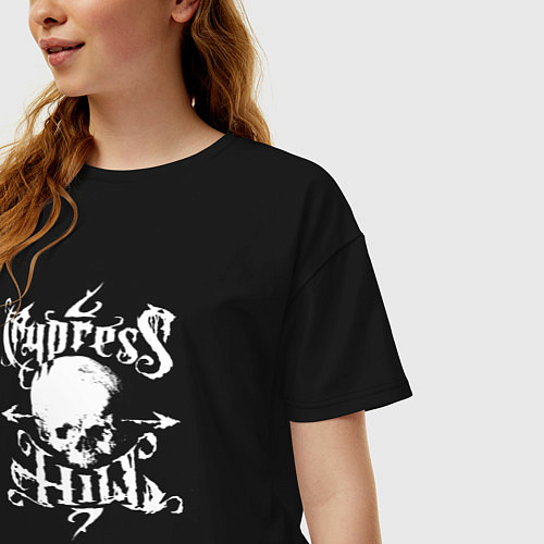 Женская футболка оверсайз Cypress Hill / Черный – фото 3