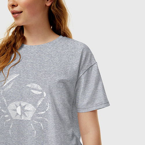 Женская футболка оверсайз Звездный Рак / Меланж – фото 3