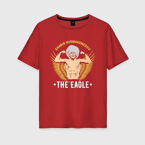 Женская футболка оверсайз Khabib: The Eagle / Красный – фото 1