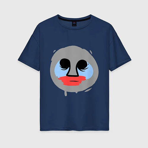 Женская футболка оверсайз Deuce / Тёмно-синий – фото 1