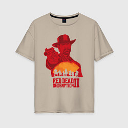 Футболка оверсайз женская Red Dead Redemption 2, цвет: миндальный