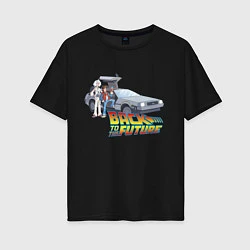 Женская футболка оверсайз Back to the future