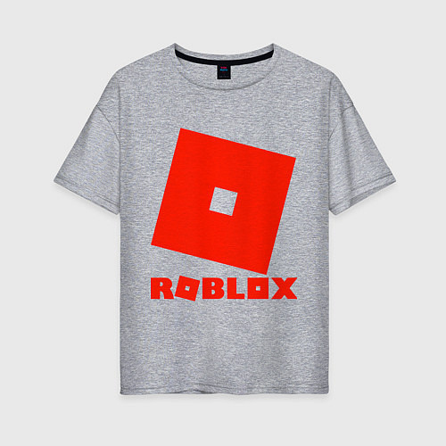 Женская футболка оверсайз Roblox Logo / Меланж – фото 1