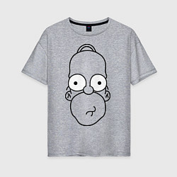 Женская футболка оверсайз Homer Face