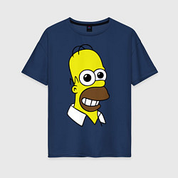 Женская футболка оверсайз Гомер под допингом