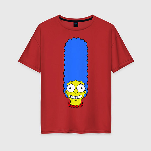 Женская футболка оверсайз Marge Face / Красный – фото 1