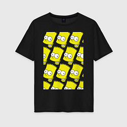 Женская футболка оверсайз Барт Симпсон: узор