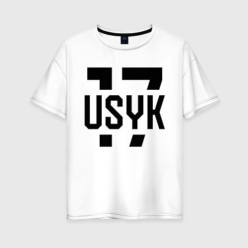 Женская футболка оверсайз USYK 17 / Белый – фото 1