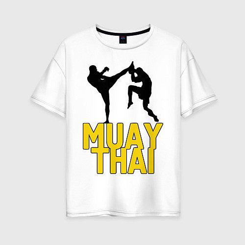 Женская футболка оверсайз Muay Thai / Белый – фото 1