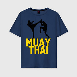 Футболка оверсайз женская Muay Thai, цвет: тёмно-синий