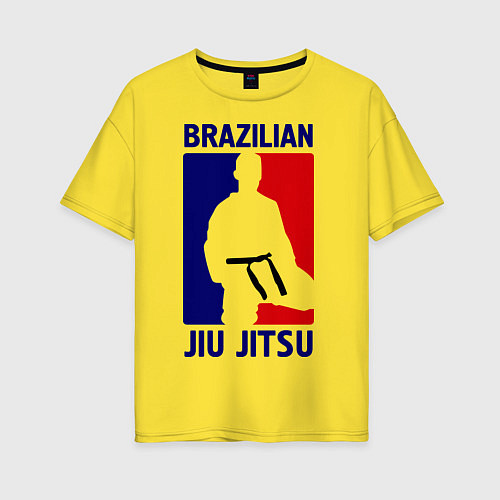 Женская футболка оверсайз Brazilian Jiu jitsu / Желтый – фото 1