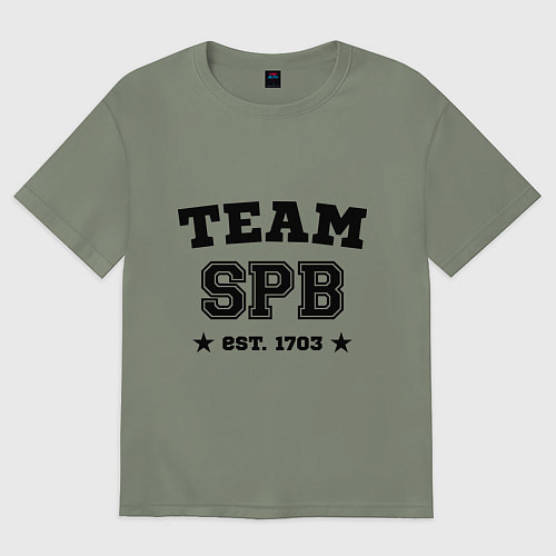 Женская футболка оверсайз Team SPB est. 1703 / Авокадо – фото 1