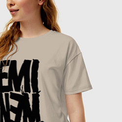 Футболка оверсайз женская Eminem recovery, цвет: миндальный — фото 2