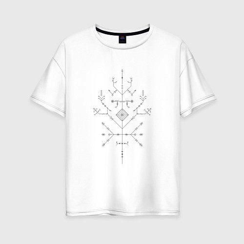 Женская футболка оверсайз Славянский узор V2 / Белый – фото 1