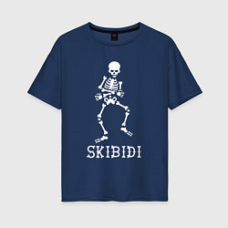 Футболка оверсайз женская Little Big: Skibidi, цвет: тёмно-синий