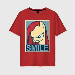 Женская футболка оверсайз MLP: Smile