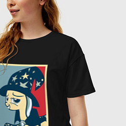 Футболка оверсайз женская MLP: Yes I Can, цвет: черный — фото 2