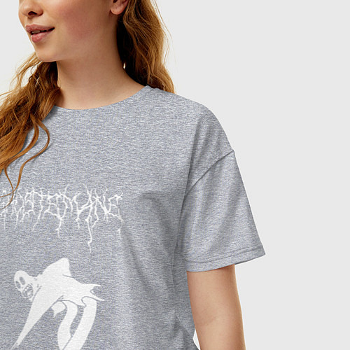 Женская футболка оверсайз Ghostemane 2 / Меланж – фото 3