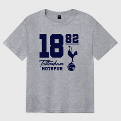 Футболка оверсайз женская FC Tottenham 1882, цвет: меланж