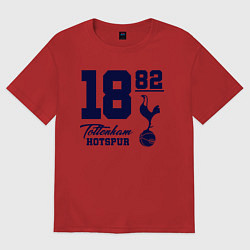 Футболка оверсайз женская FC Tottenham 1882, цвет: красный