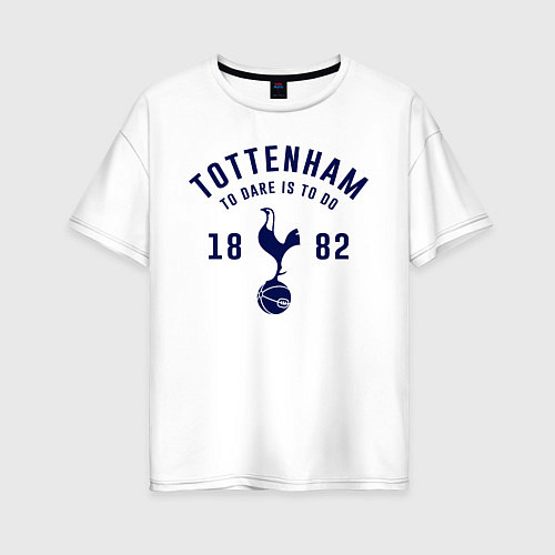 Женская футболка оверсайз FC Tottenham 1882 / Белый – фото 1