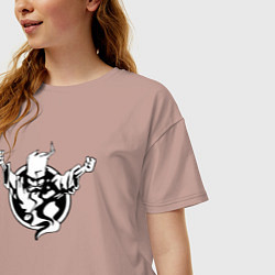 Футболка оверсайз женская Thunderdome logo, цвет: пыльно-розовый — фото 2