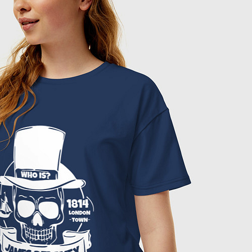 Женская футболка оверсайз Taboo: James Delaney / Тёмно-синий – фото 3