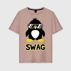 Женская футболка оверсайз SWAG Penguin