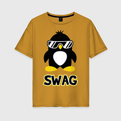 Женская футболка оверсайз SWAG Penguin