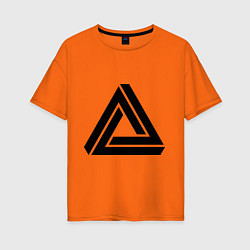 Женская футболка оверсайз Triangle Visual Illusion