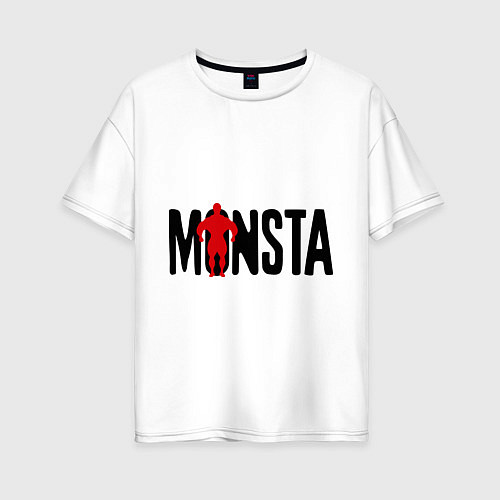 Женская футболка оверсайз Monsta / Белый – фото 1