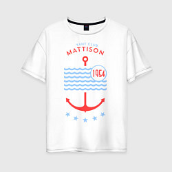 Женская футболка оверсайз MATTISON яхт-клуб