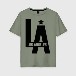 Футболка оверсайз женская Los Angeles Star, цвет: авокадо