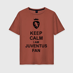 Женская футболка оверсайз Keep Calm & Juventus fan
