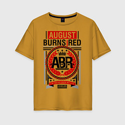 Футболка оверсайз женская August Burns Red, цвет: горчичный