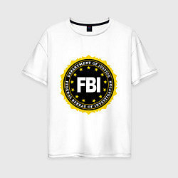 Женская футболка оверсайз FBI Departament