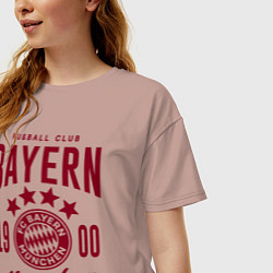 Футболка оверсайз женская Bayern Munchen 1900, цвет: пыльно-розовый — фото 2