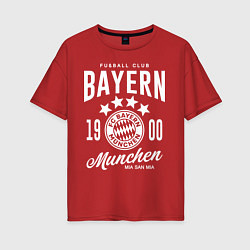 Футболка оверсайз женская Bayern Munchen 1900, цвет: красный