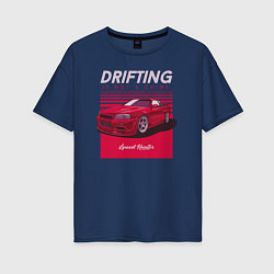 Женская футболка оверсайз Drifting is not a Crime
