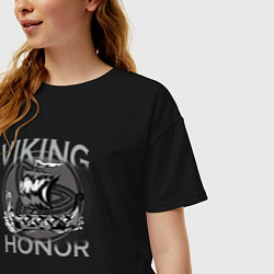 Футболка оверсайз женская Viking Honor, цвет: черный — фото 2