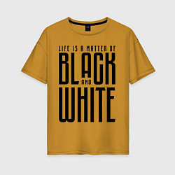 Футболка оверсайз женская Juventus: Black & White, цвет: горчичный