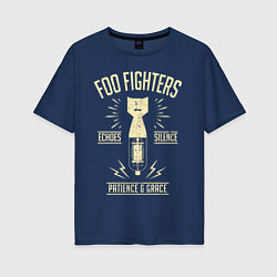 Футболка оверсайз женская Foo Fighters: Patience & Grace, цвет: тёмно-синий